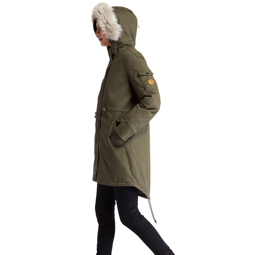 Parka Timberland Argentina Mujer - Mt Kelsey Fleece-Lined Parka - Verde Oliva - QPKZJW-967